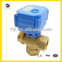 DC5V Electric control 3-way DN20 brass valve for Environmental Protection and drain water system